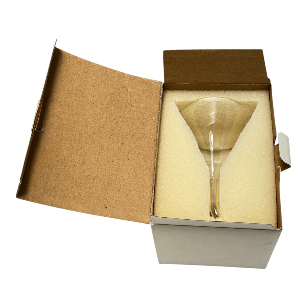 Pottery Barn glass wine funnel clear New